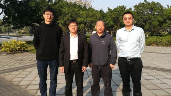 (左起)张善超教授、杜胜望教授、朱诗亮教授及颜辉教授