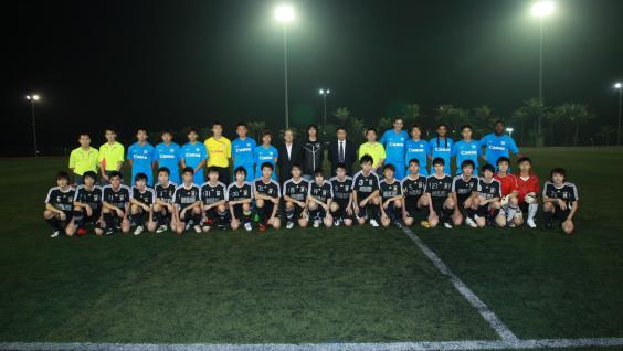  The two teams before the match