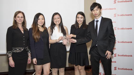  The second runners-up at the Scotiabank International Case Competition in Canada (Ivey Business School).