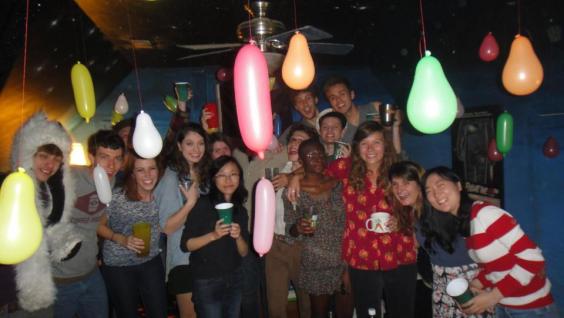 Student exchange experience at Austin - photo of having a party