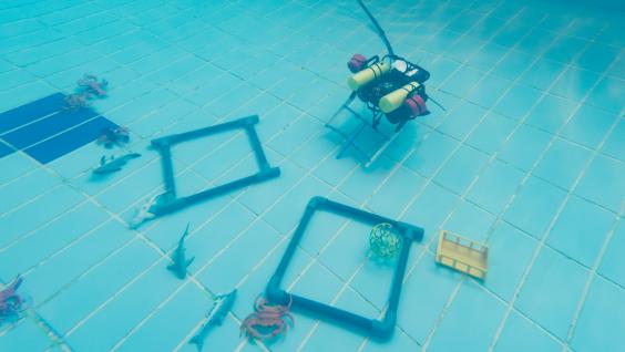  They have to control the robot to collect underwater objects.
