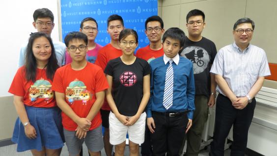  HKUST Associate Provost Prof Kar Yan Tam (right) congratulated the winning teams from Southeast University, Nanjing University of Science and Technology and HKUST.