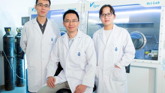  Prof Henry He Yan (middle)’s research team